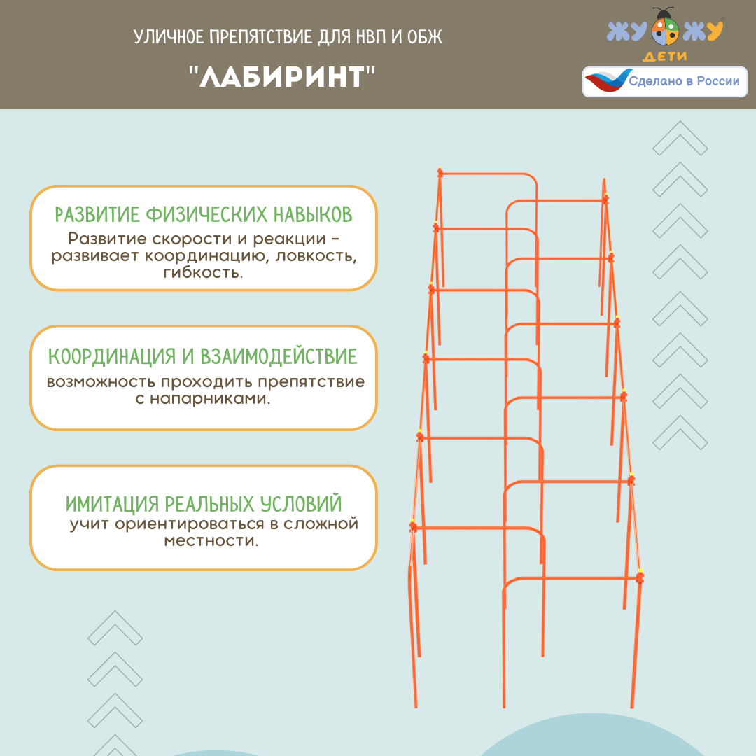 Уличное препятствие для НВП и ОБЖ: "Лабиринт"