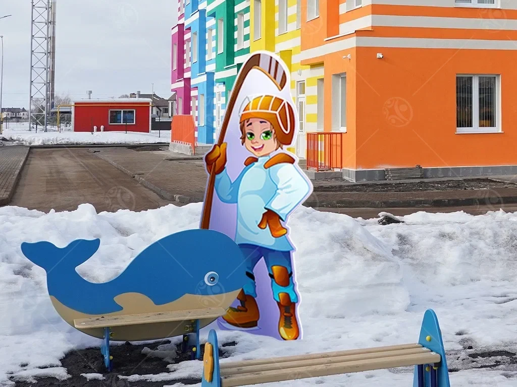 Уличная фигура "Хоккеист"
