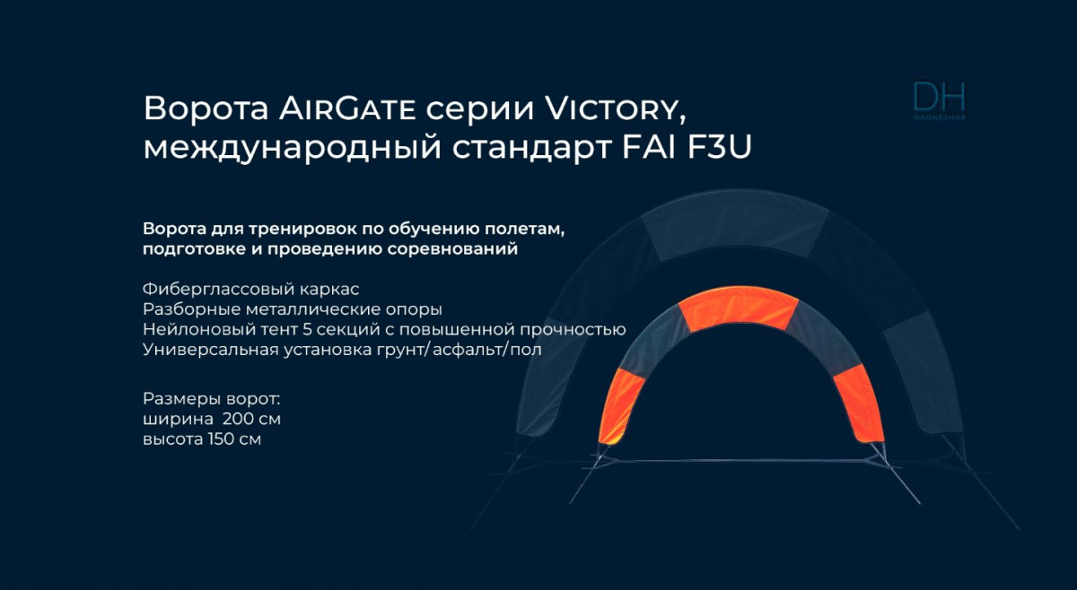 Трасса для гонок дронов с автоматической системой фиксации пролета VICTORY