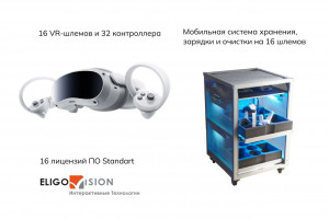 Комплект для класса виртуальной реальности Geckotouch VR16/4EVSt256 на 16 учеников