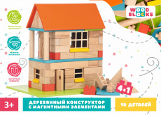 Деревянный конструктор с магнитами 4 в 1