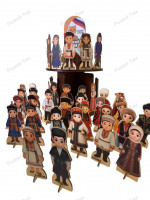 Демонстрационно-игровой набор НАРОДЫ РОССИИ + ПОДСТАВКА для демонстрации