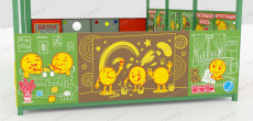 Теневой навес "Смайлы" с интерактивным полом и модулями из Экопластика Petra ®(ТН78)