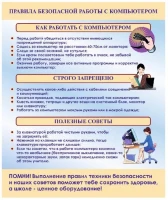 Стенд "Правила безопасной работы с компьютером" 0,75*0,9м